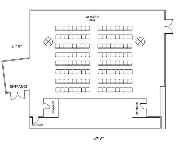 O'Hill Forum floor plan with chairs diagram
